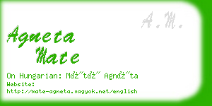 agneta mate business card